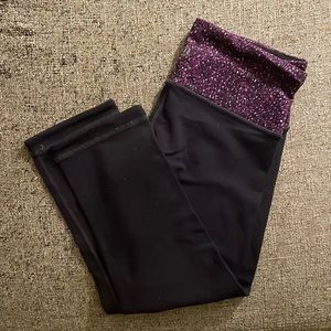 lululemon low rise cropped purple reversible leggings size 4